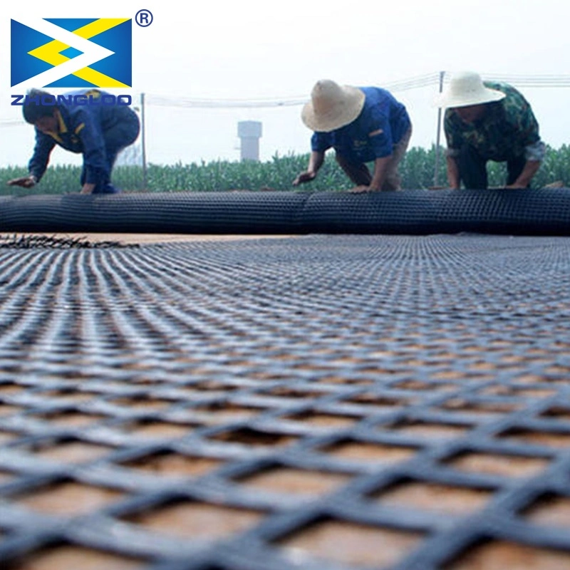 Earthwork Products Biaxial Glass Fiber Plastic PP Geogrid for Road Bed Railway