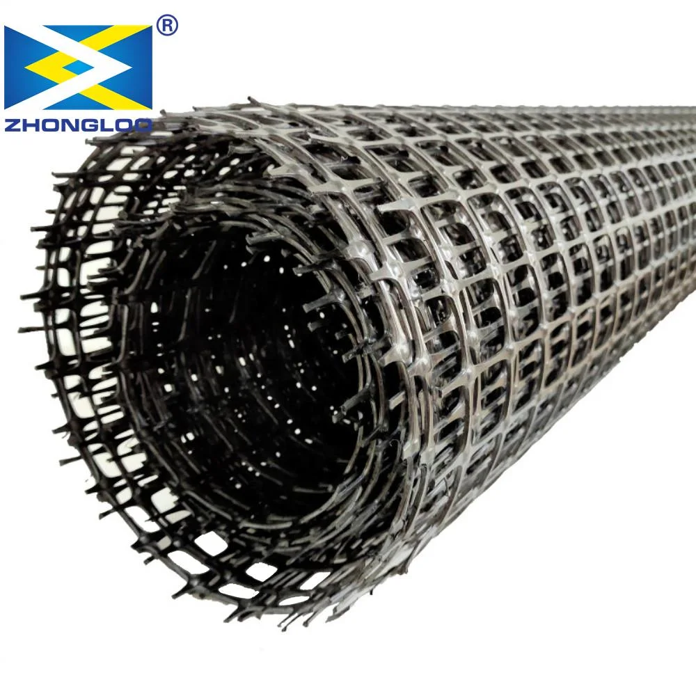 Earthwork Products Biaxial Glass Fiber Plastic PP Geogrid for Road Bed Railway