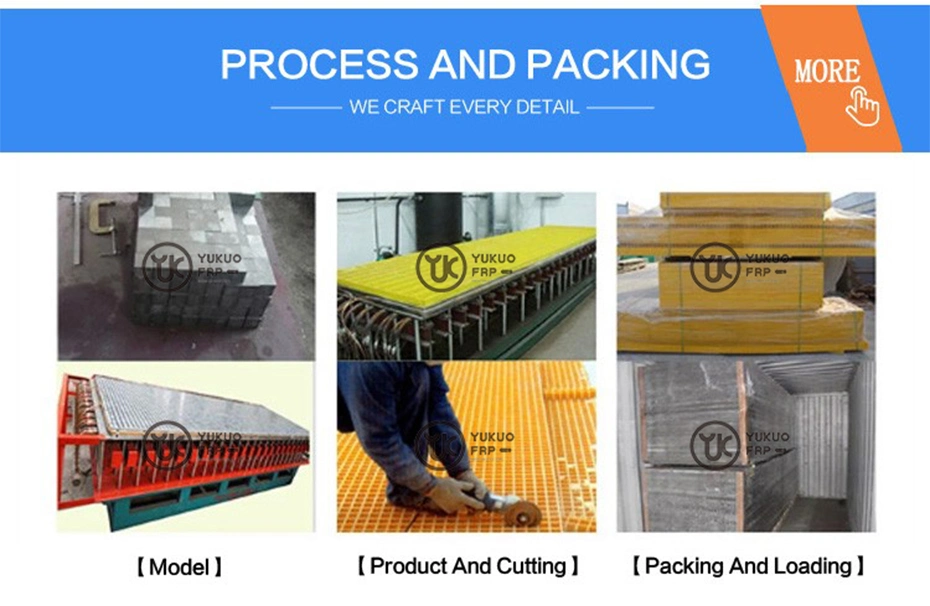 Factory Supply Antislip FRP Gratings/FRP Platform/Fiberglass Products for Electroplating Industry