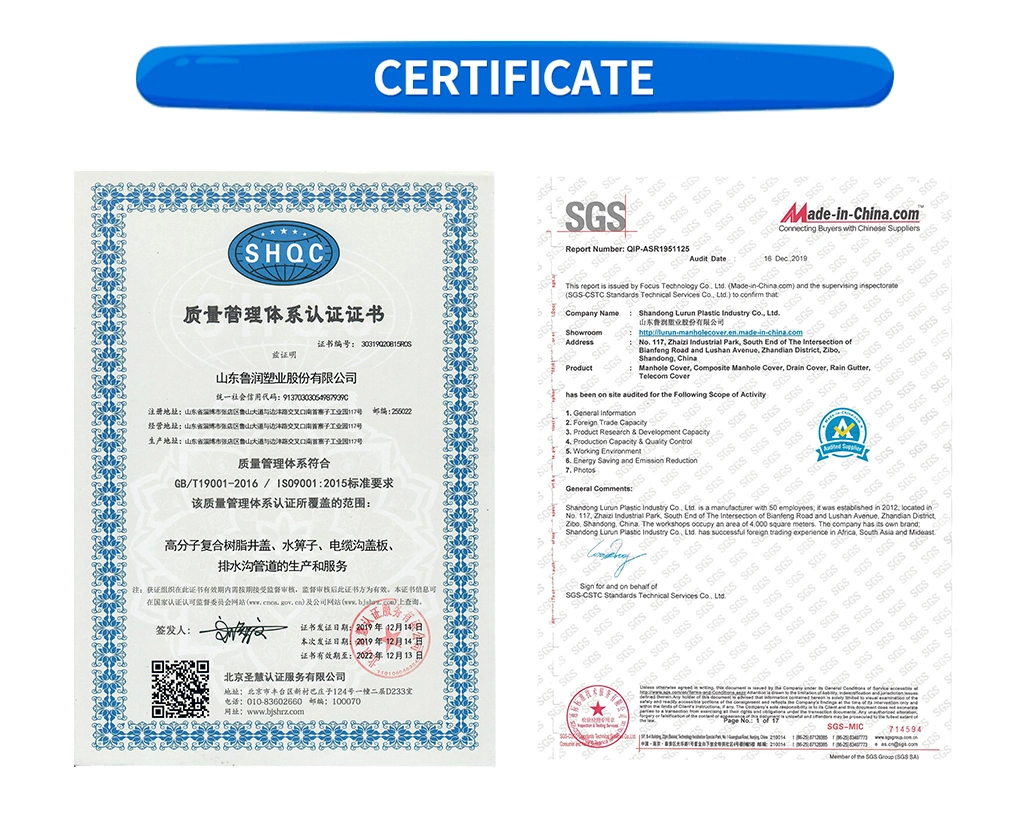 China Factory SGS Passed Road Safety High Quality Square Fiberglass/BMC/SMC/FRP Tree Grating Price for Composite Resin