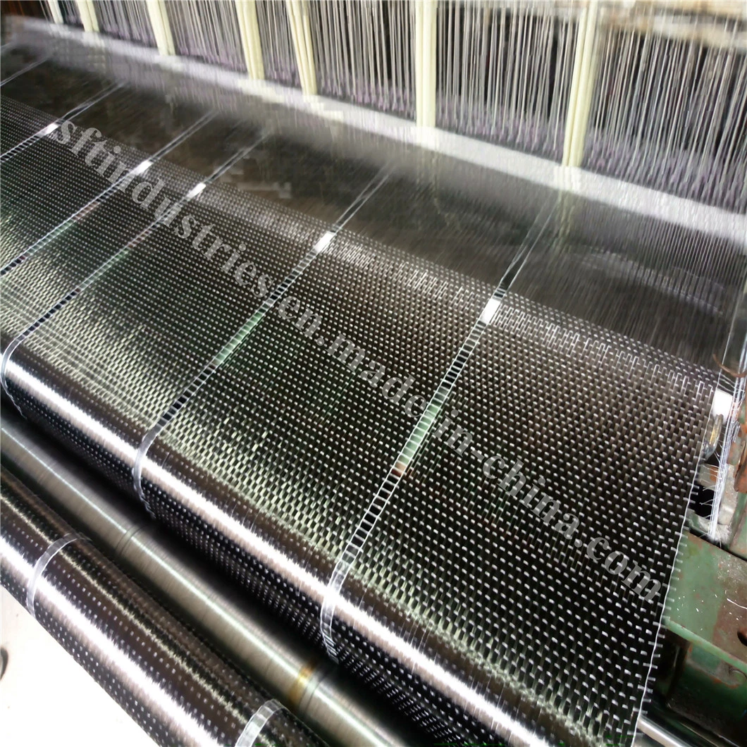 Customized 200GSM 200mm Width Unidirectional Carbon Fiber Cloth for Construction