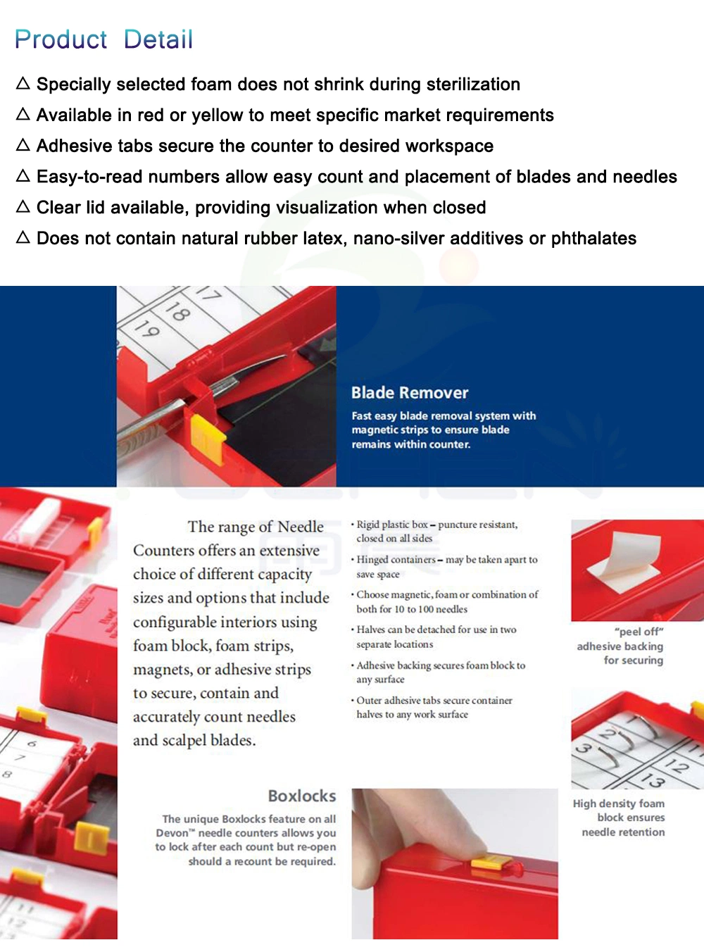 Manufacturer Magnetic Needle Counter Foam Block Count From 10 to 100