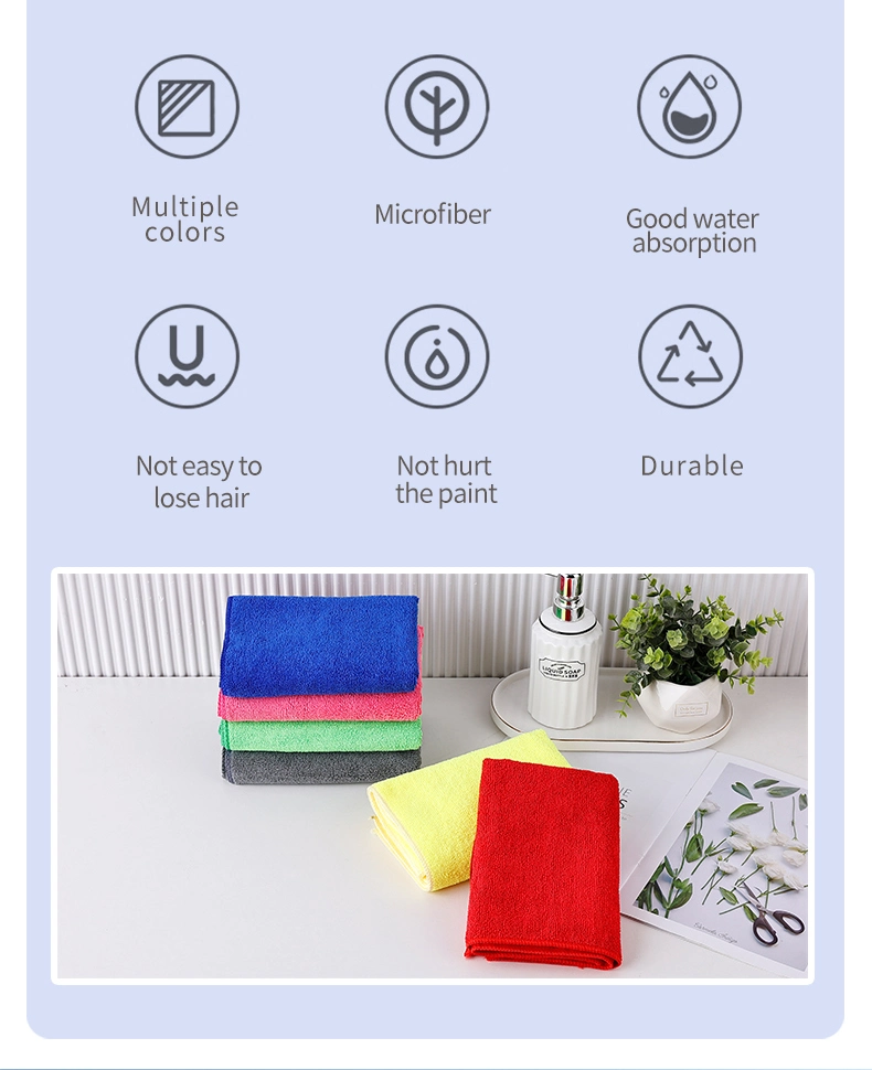 Microfiber Warp Knitting Glass Polishing Glass Kitchen and Drying Wash Towels for Car Wholesale