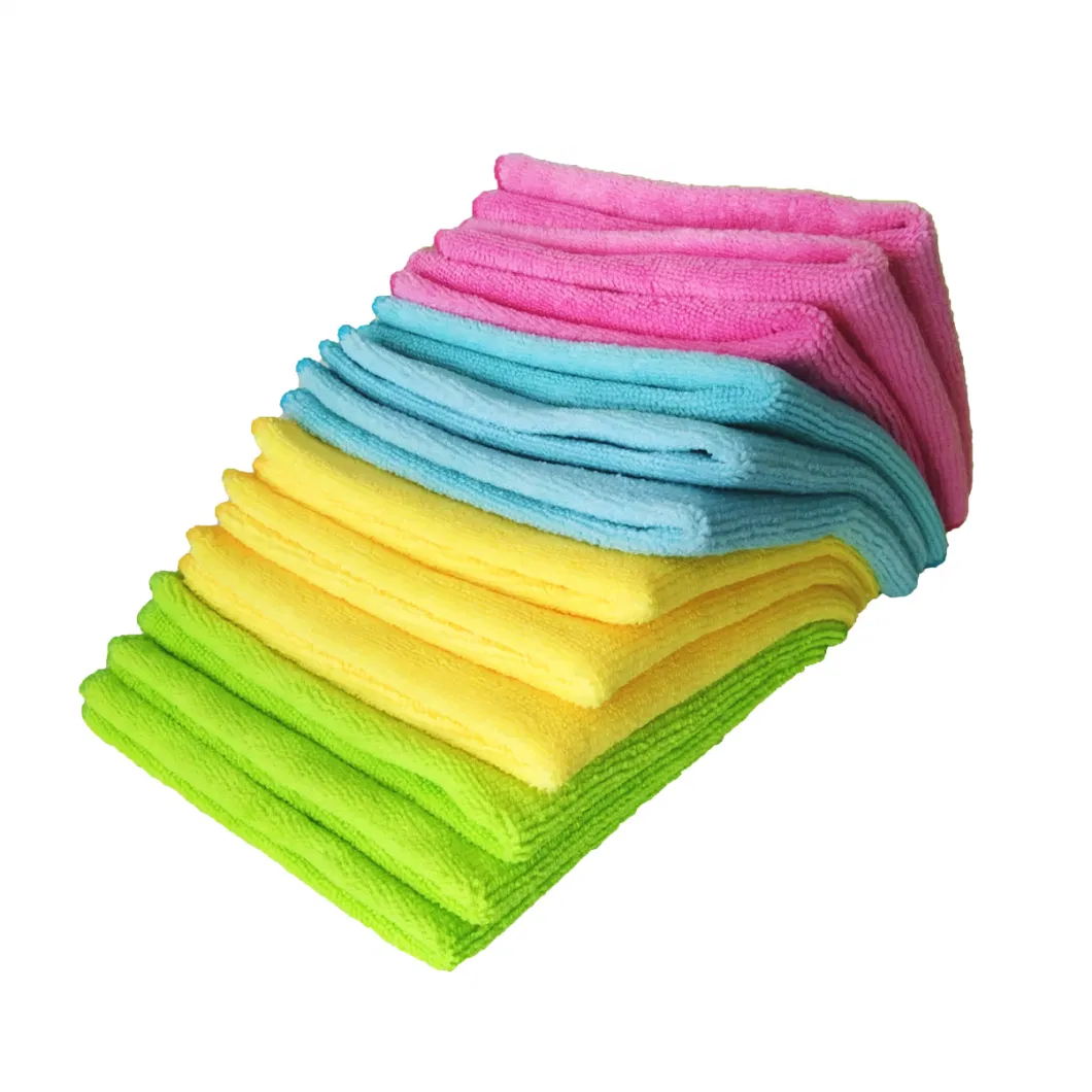 Wholesale Terry Housework Dish Cloth Car Cleaning Cloth Absorbent Dish Rag Microfiber Kitchen Towel