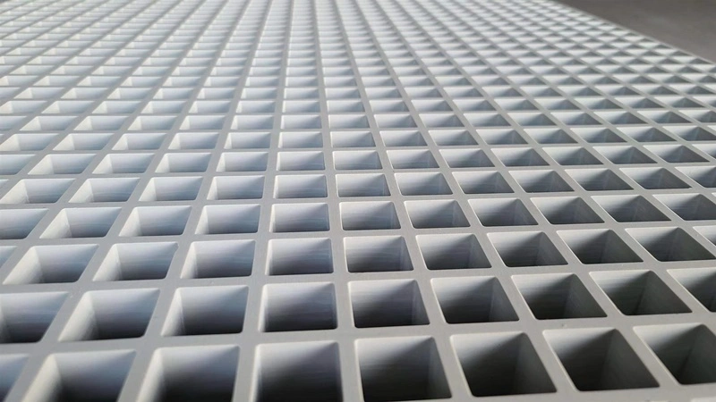 38*38mm Grid, 1.5&prime; &prime; Thick, Light Gray, Cheap FRP Molded Fiberglass Reinforced Plastic Grating