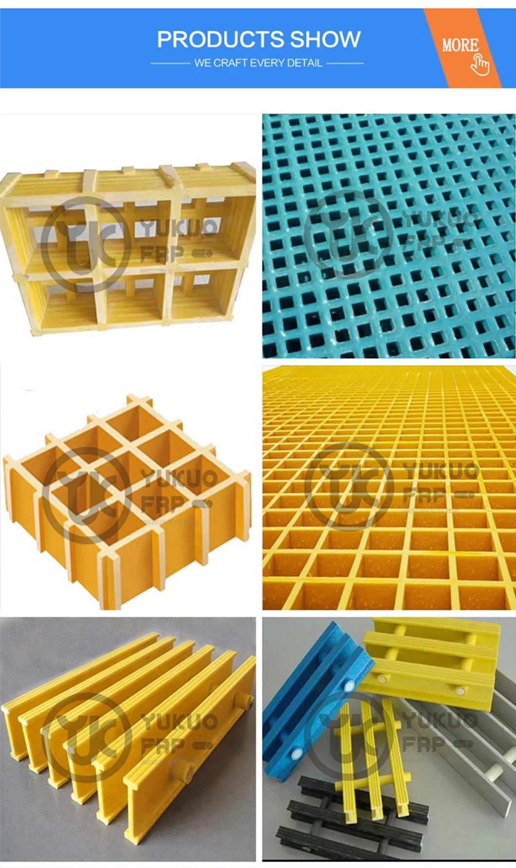 Cheap Price Fiberglass FRP Panel Molded Plastic Floor Grating for Building