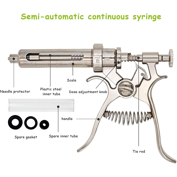 10/20/30/50ml Adjustable Stainless Steel Injector