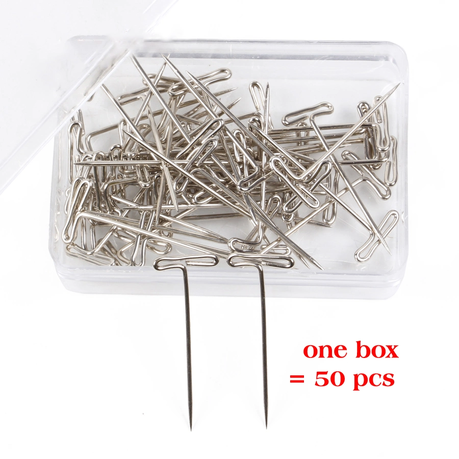 T Shape Needle Wig T Pins Needles for Wig Hold on Canvas Block Head Wig Toupee Making Hair Weaving Tools