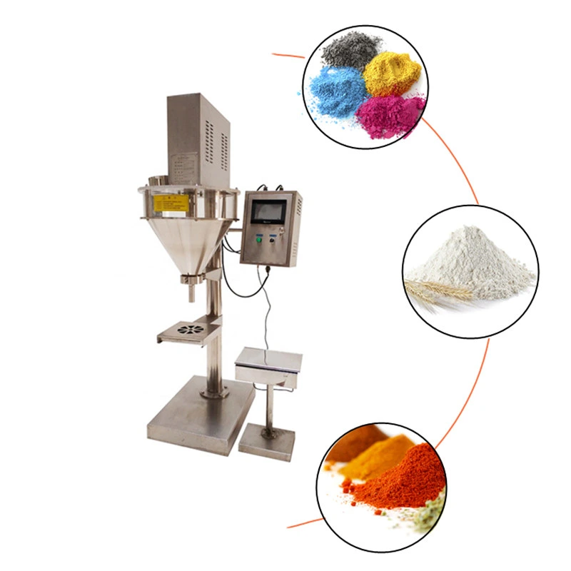 Auger Type Semi Automatic Protein Powder Seasoning Spices Packaging Equipment Sugar Starch Flour Powder Filling Packing Machine