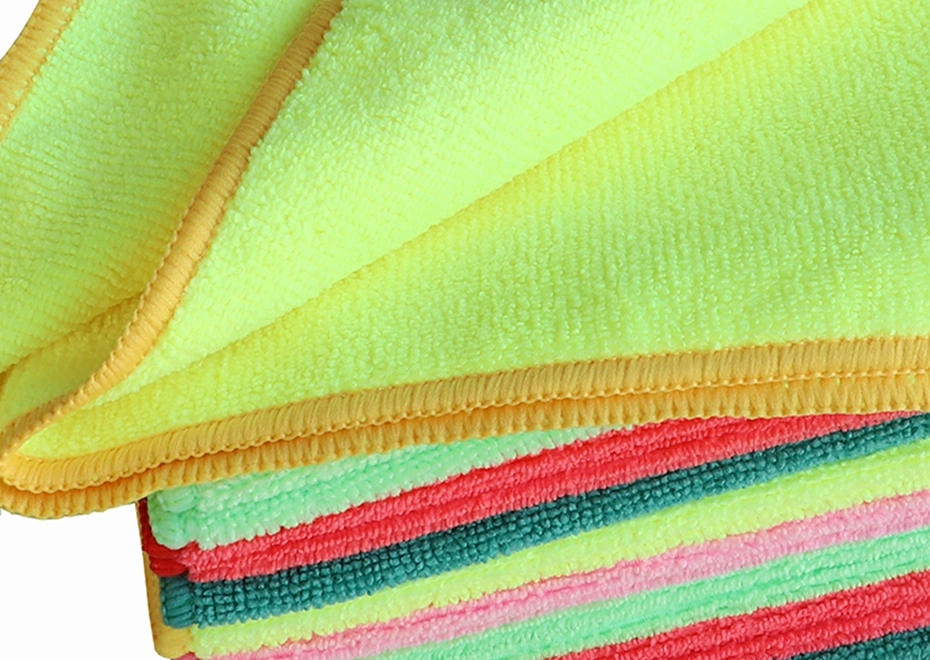 Hot Selling Microfiber Cleaning Cloth Warp Knitted Towel Gray 40*40cm 300GSM Car Microfiber Cloth Car Kitchen Towels