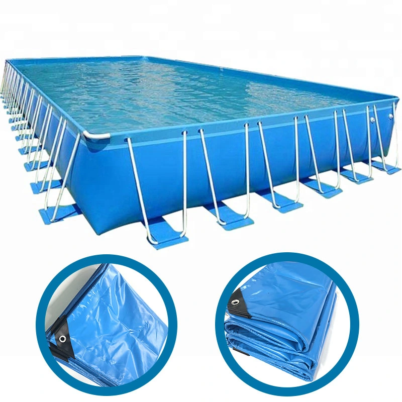 Litong 4000L Pond Length 2m Width 2m Large Family Party Rectangular PVC Tarp Tear Resistance Swimming Pool with Metal Frame