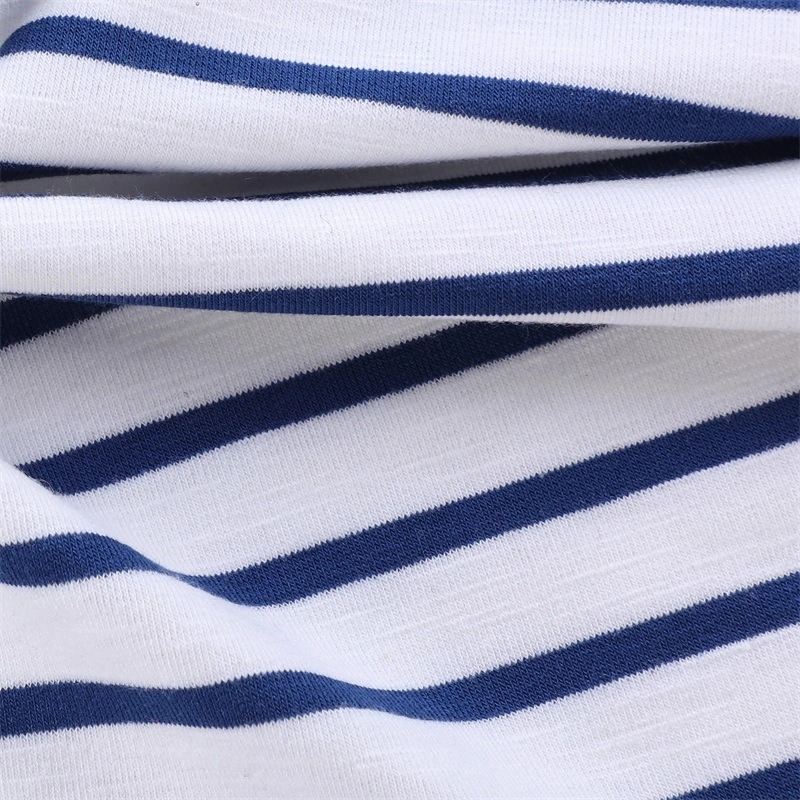 Yigao Textile Yarn Dyed Stripes Polyester Rayon Spandex Slubby Terry Knitted Fabric