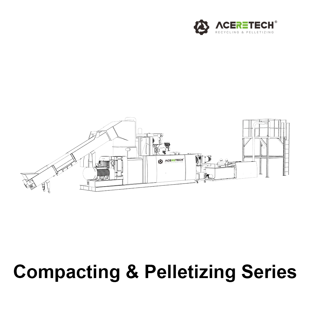 Aceretech Professional Team PVC as/PC/POM with Glass Fiber Compounding Plastic Granules Making Recycling Machine Price