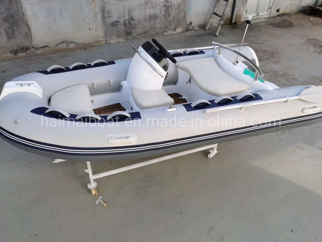 China Hot Selling Product 10.8FT 3.3m Fiberglass Rigid Hull with Orca Hypalon Heytex PVC Inflatable Speed Boat