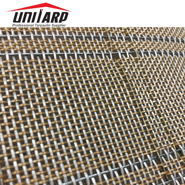 Anti-Vandalism Tear-Proof Anti-Thief Grid Metallic PVC Wire Mesh for Truck Curtain Sider Wall Security Fence