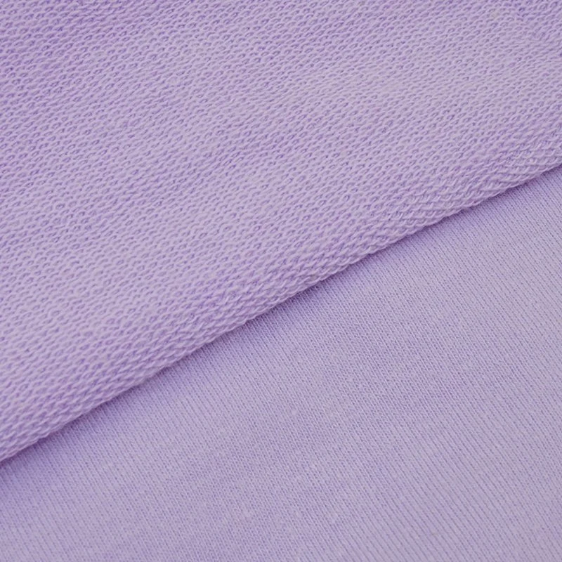 Stretch 320GSM Polyester Cotton Knitted T/C French Terry Fabric for Garment Hoodies