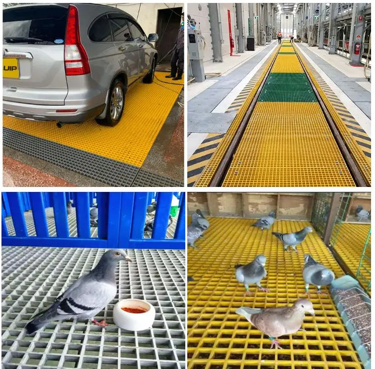 Trench Cover Drain Pipe Sidewalk Floor Fiber Glass Grating FRP Grille