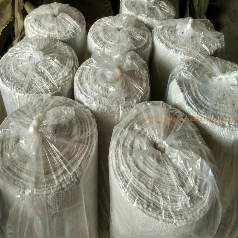 500-550kg/M3 1/8&prime;&prime; X 6&prime;&prime; X 100FT Al2O3+ Sio2 1260c 2300f Sealing Ceramic Fiber Cloth for Industrial Oven Thermal Insulation