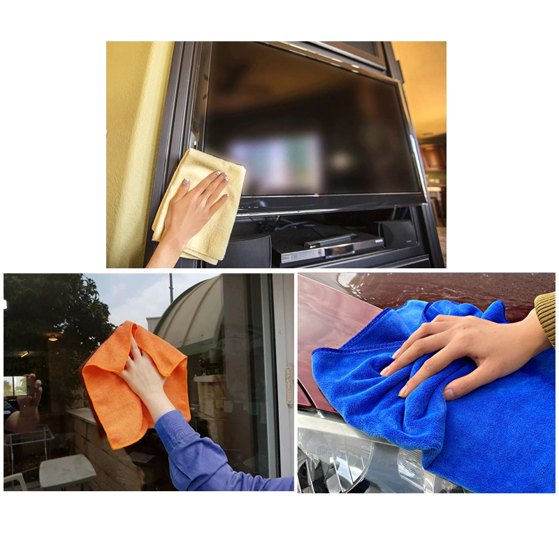 80% Polyester 20% Polyamide Microfibre Car Wash Towel Cleaning Microfiber Towel