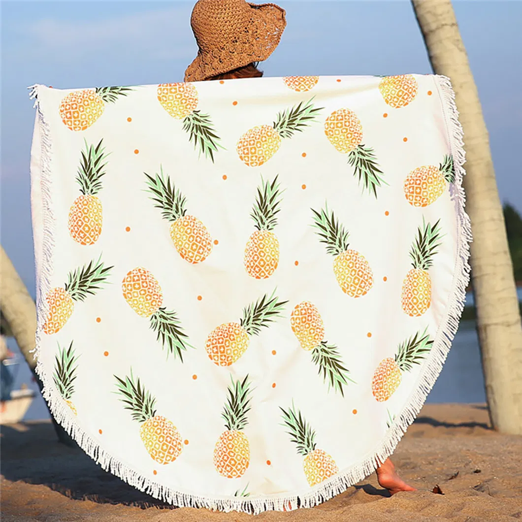 Good Softness and Quick Dry 250GSM-350GSM Warp Knitted Microfiber Beach Towels with Artwork Printed and Dyed. for Pleasure and Outdoor Using