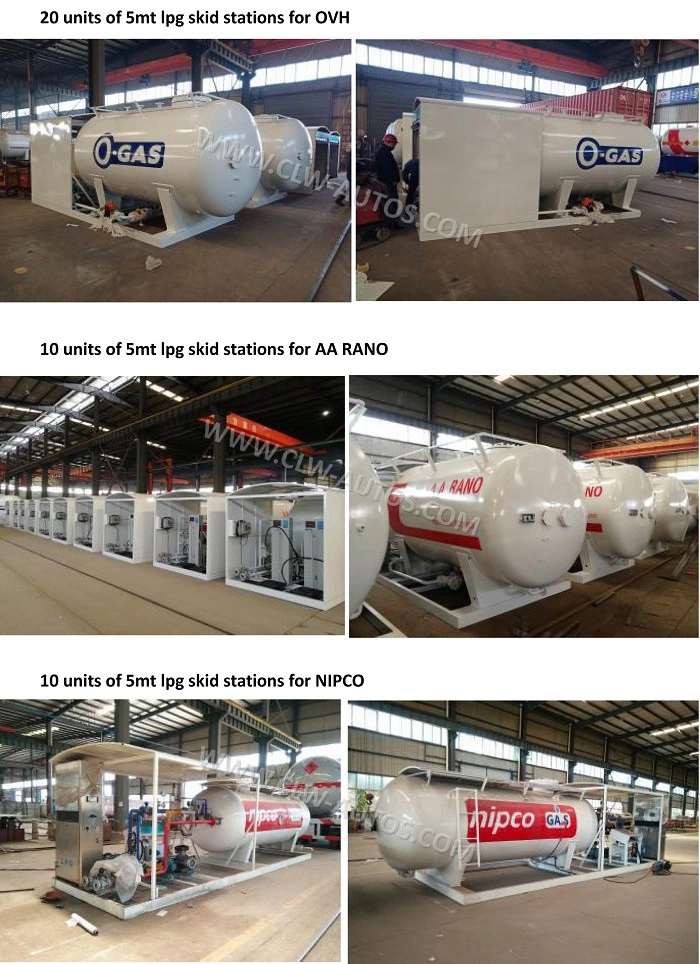 ASME 5 Cubic Meter Skid-Mounted Station Mobile LPG Cylinder Propane Butane LPG Dispenser Storage Tank Cylinder