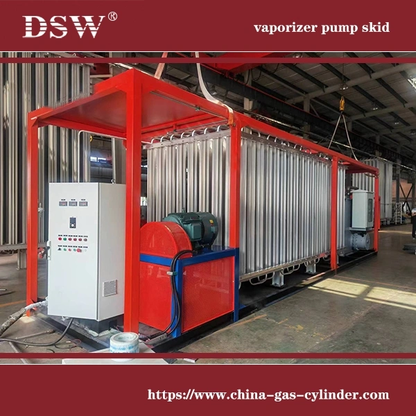 LNG Lcng Gas Dispenser Filling Stations with Small Capacity Vaporizer Pump Skid