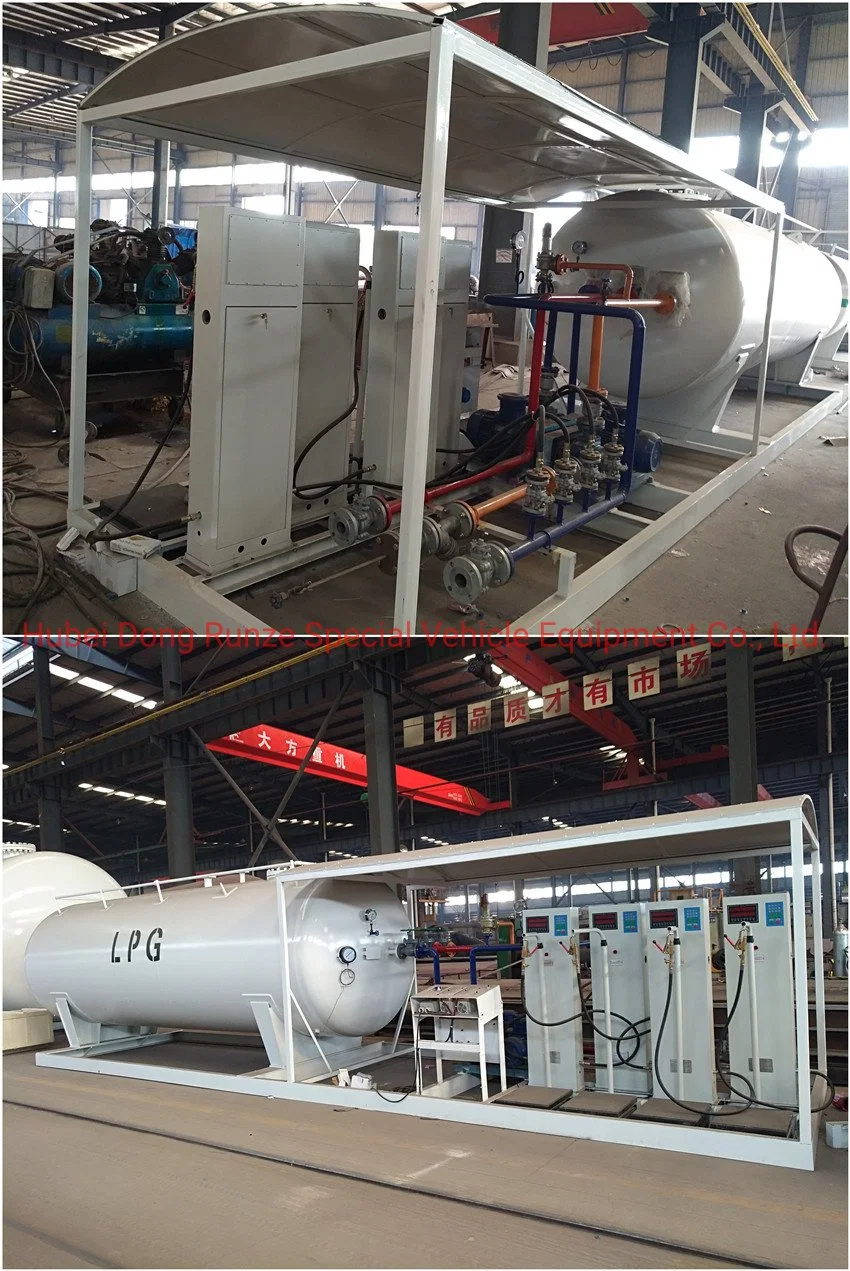 Nigeria 5t LPG Skid-Mounted Station, 5t LPG Filling Plant, 10000 Liters LPG Skid Mounted Tank, 5 Tons Skid Station LPG Storage Tank, 10000 Liters Gas Station