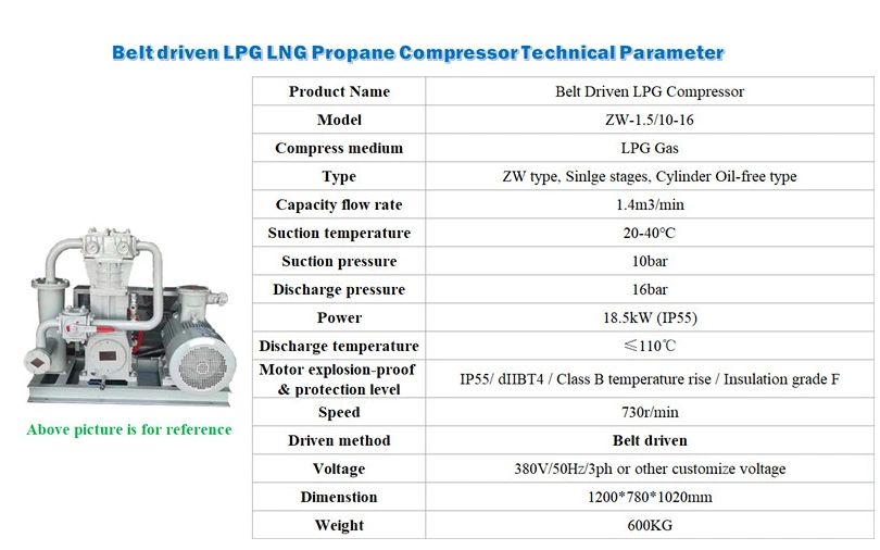 Zw- 0.6/16- 24 11kw Propane Propylene Gas Loading Unloading Gas Compressor