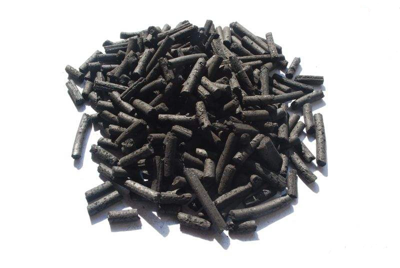 Cylindrical Extruded and Potassium Hydroxide Impregnated Pellets Active Carbon