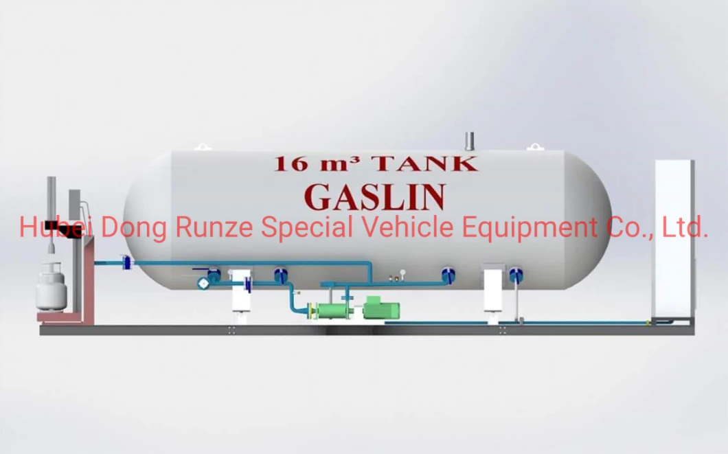 Nigeria 5t LPG Skid-Mounted Station, 5t LPG Filling Plant, 10000 Liters LPG Skid Mounted Tank, 5 Tons Skid Station LPG Storage Tank, 10000 Liters Gas Station