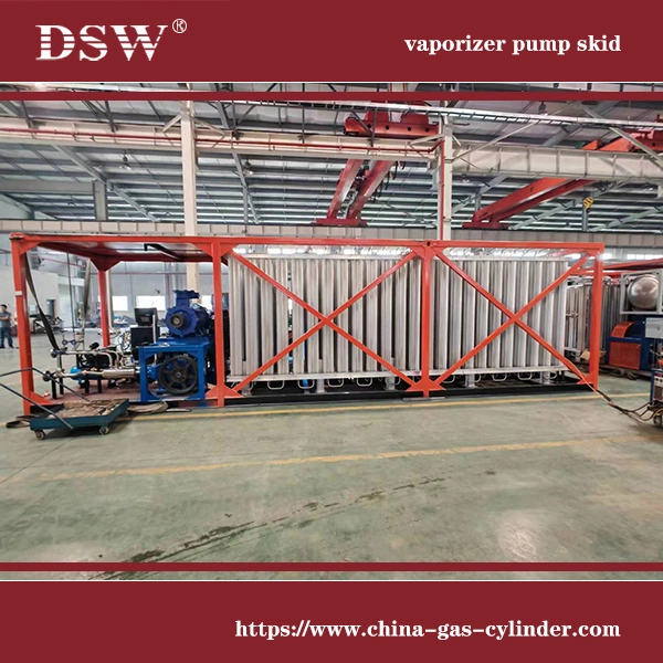 LNG Pump Skid with 1000-6000m3/H Vaporizer for LNG L-CNG Gas Filling Station