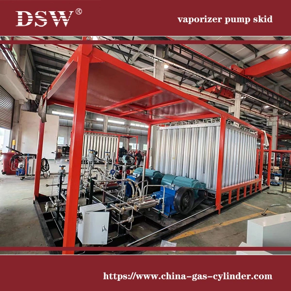 LNG Pump Skid with 1000-6000m3/H Vaporizer for LNG L-CNG Gas Filling Station