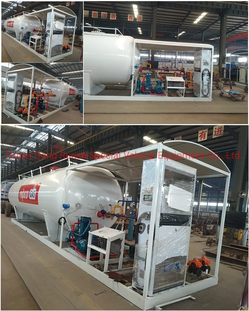 Nigeria 5t LPG Skid-Mounted Station, 5t LPG Filling Plant, 10000 Liters LPG Skid Mounted Tank, 5 Tons Skid Station LPG Storage Tank, 10000 Liters Gas Station