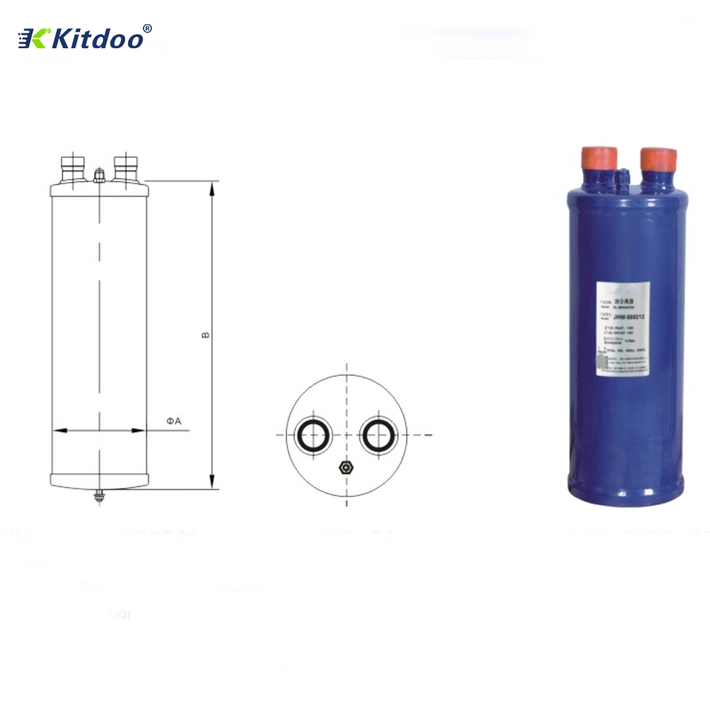 ODF Refrigerator Parts Oil Separator for Refrigeration Liquid Gas Oil Separator for Cooling System