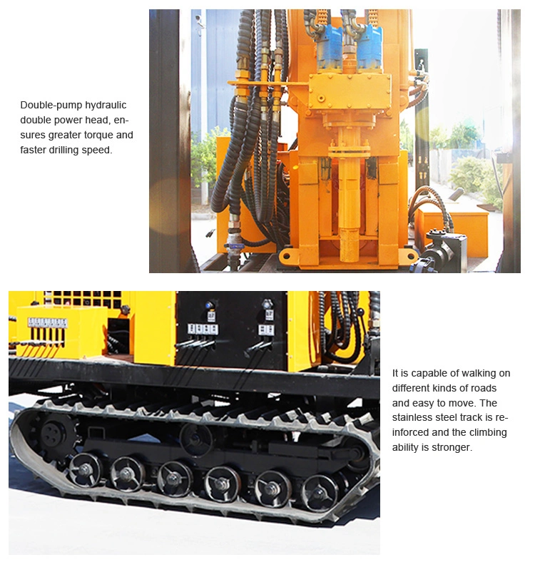 Portable Rotary Crawler Pneumatic Bore Hole Water Well Drilling