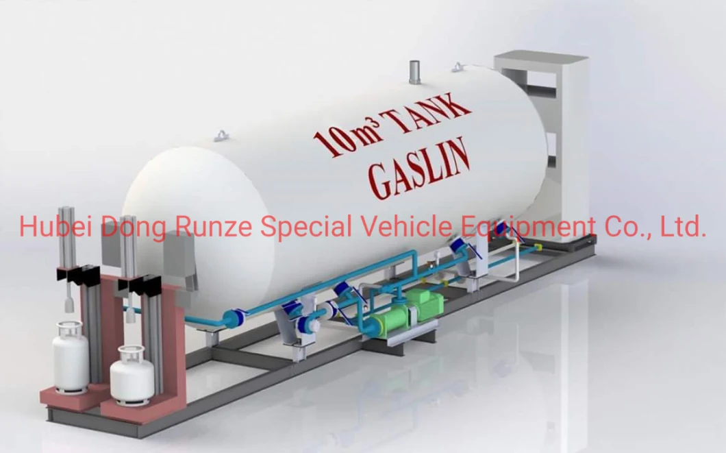 Nigeria 5t LPG Skid-Mounted Station, 5t LPG Filling Plant, 10000 Liters LPG Skid Mounted Tank, 5 Tons Skid Station LPG Storage Tank, 10000 Liters Gas Station