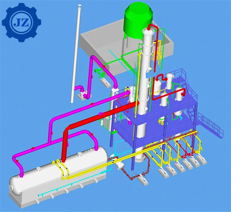 Environmental Waste Motor Oil / Pyrolysis Oil Processing Distillation Unit