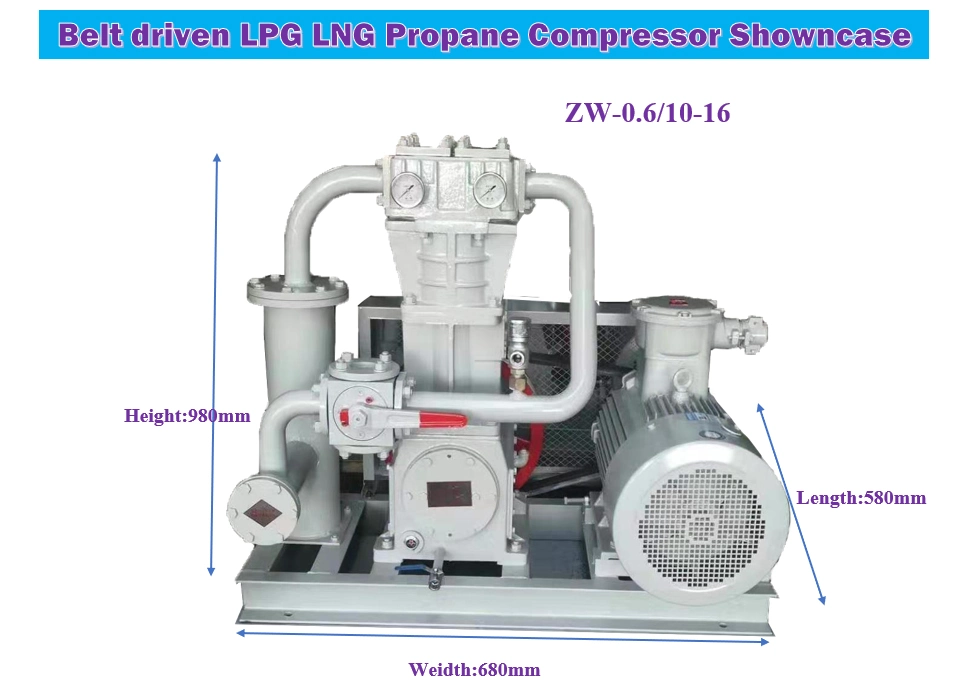 Zw- 0.6/16- 24 11kw Propane Propylene Gas Loading Unloading Gas Compressor