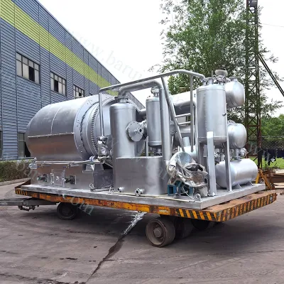 Impianto di reiattaggio pneumatici Skid montato piccola pirolisi con emissione Purificazione