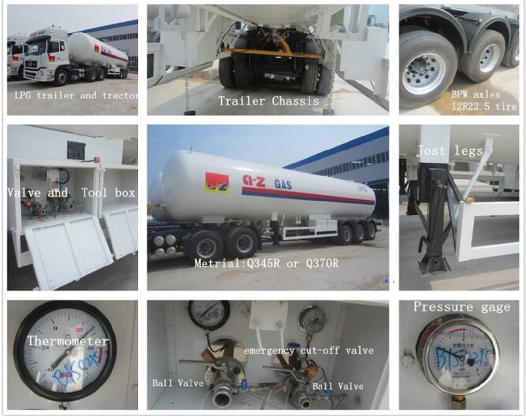 50m3 Cryogenic Lorry Tanker for Liquid Natural Gas Storage