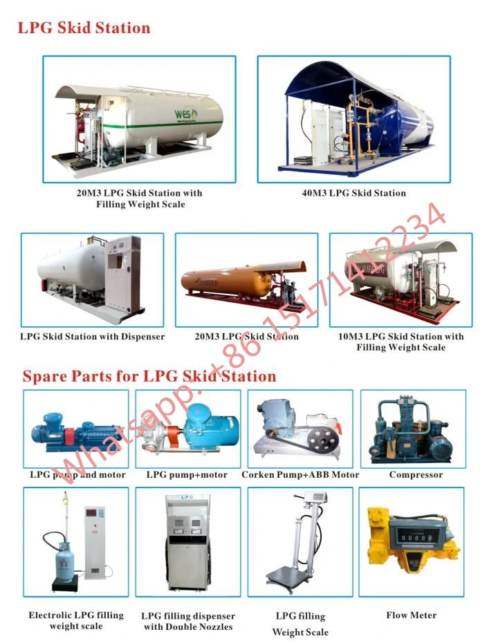 Mobile Skid Mounted Tank 30m3 30, 000liters LPG Skid Station 15mt for Zimbabwe