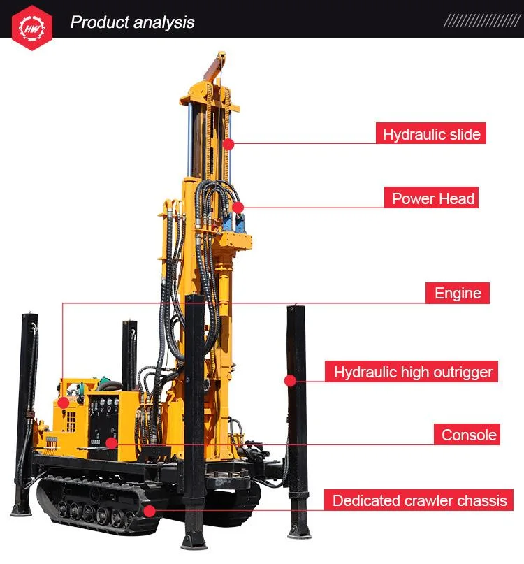 Portable Steel Crawler Water Well Drilling Equipment for Sale