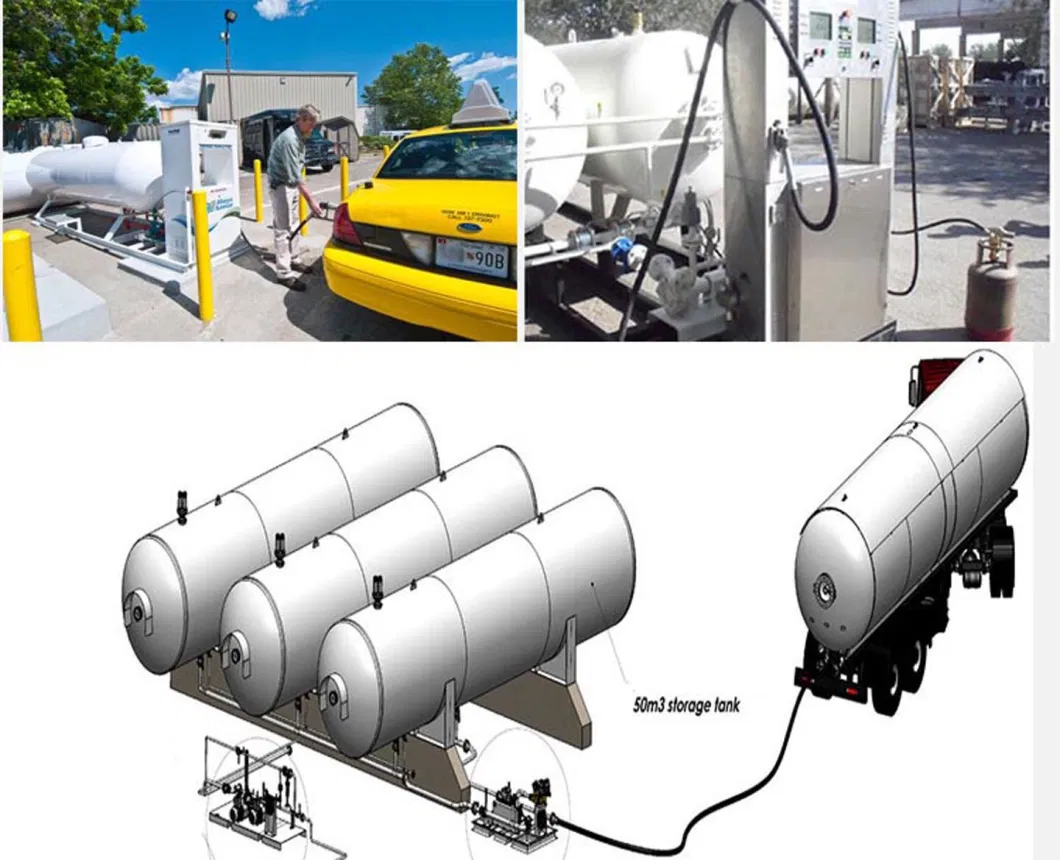 50m3 Cryogenic Lorry Tanker for Liquid Natural Gas Storage