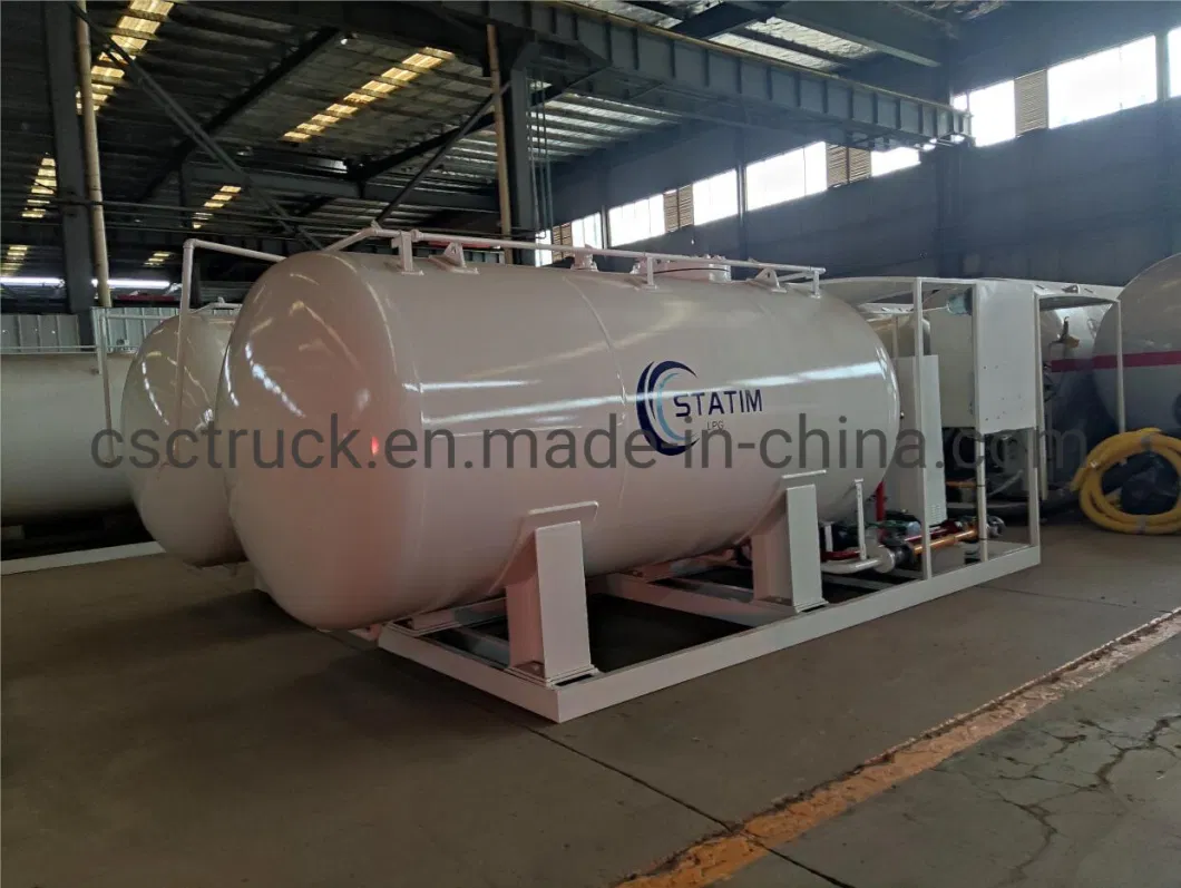 2.5 Tons LPG Gas Filling Station 5000L LPG Gastank Skid 5 Cbm LPG Skid Station