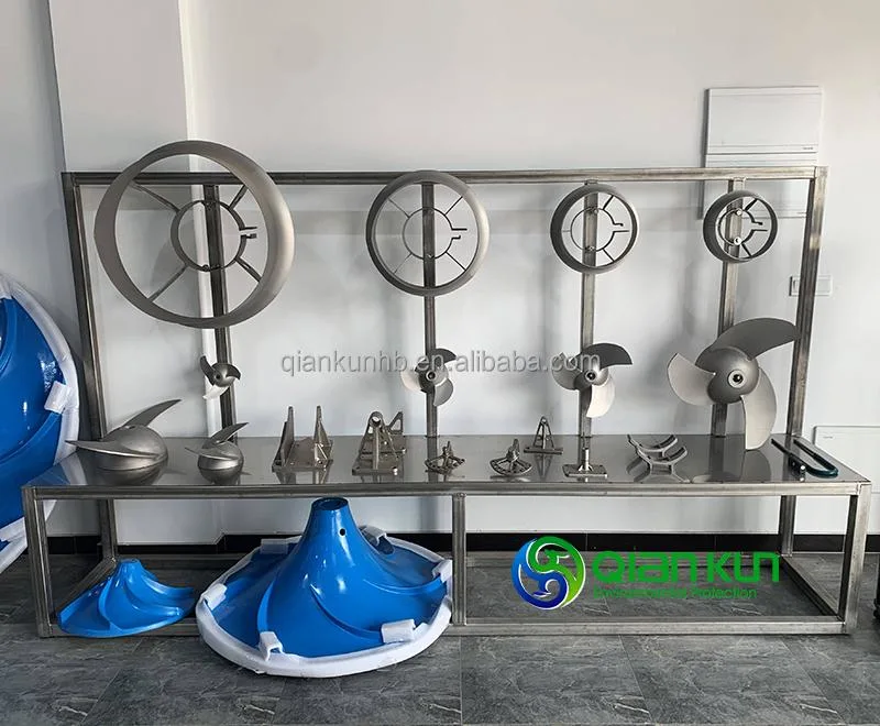 Factory Supply Hyperbolic Mixer Vertical Wave Wheel Type Underwater Sewage Treatment Equipment