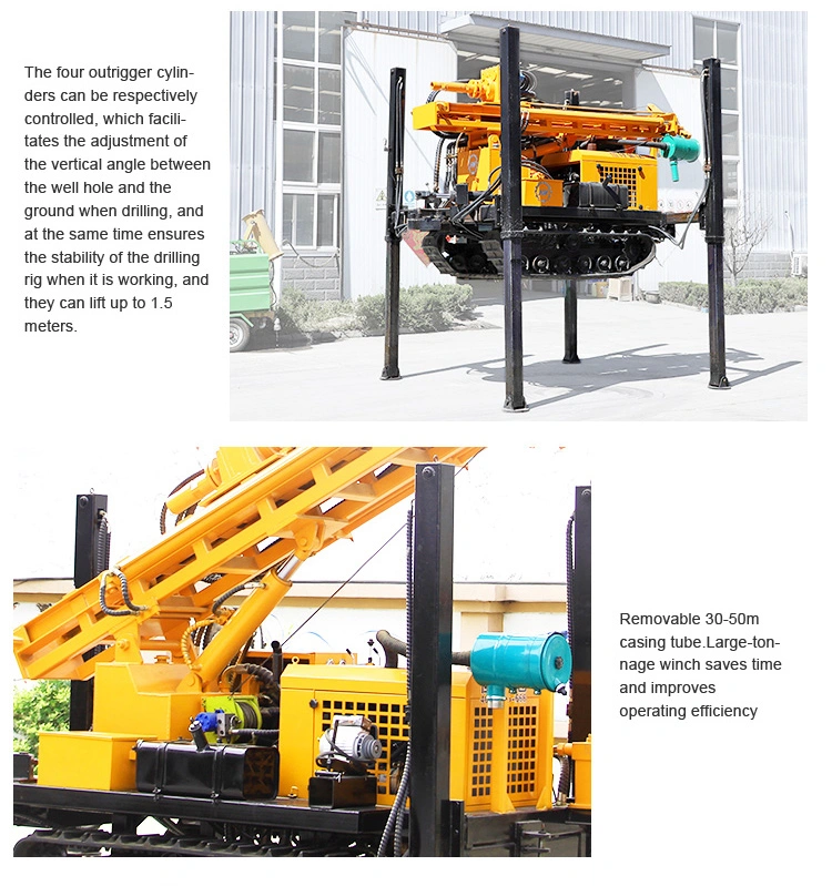 Portable Rotary Crawler Pneumatic Bore Hole Water Well Drilling