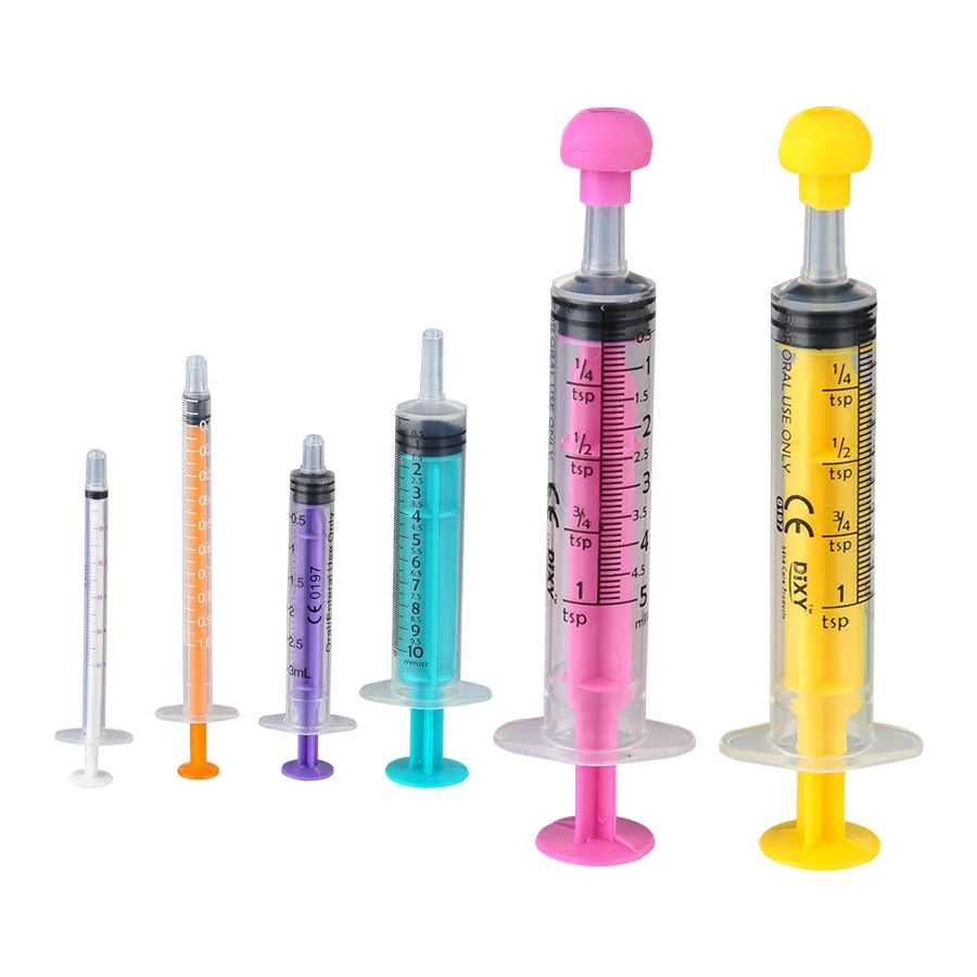1ml 3ml 5ml 10ml Plastic Oral Dosing Syringes with Tip Cap