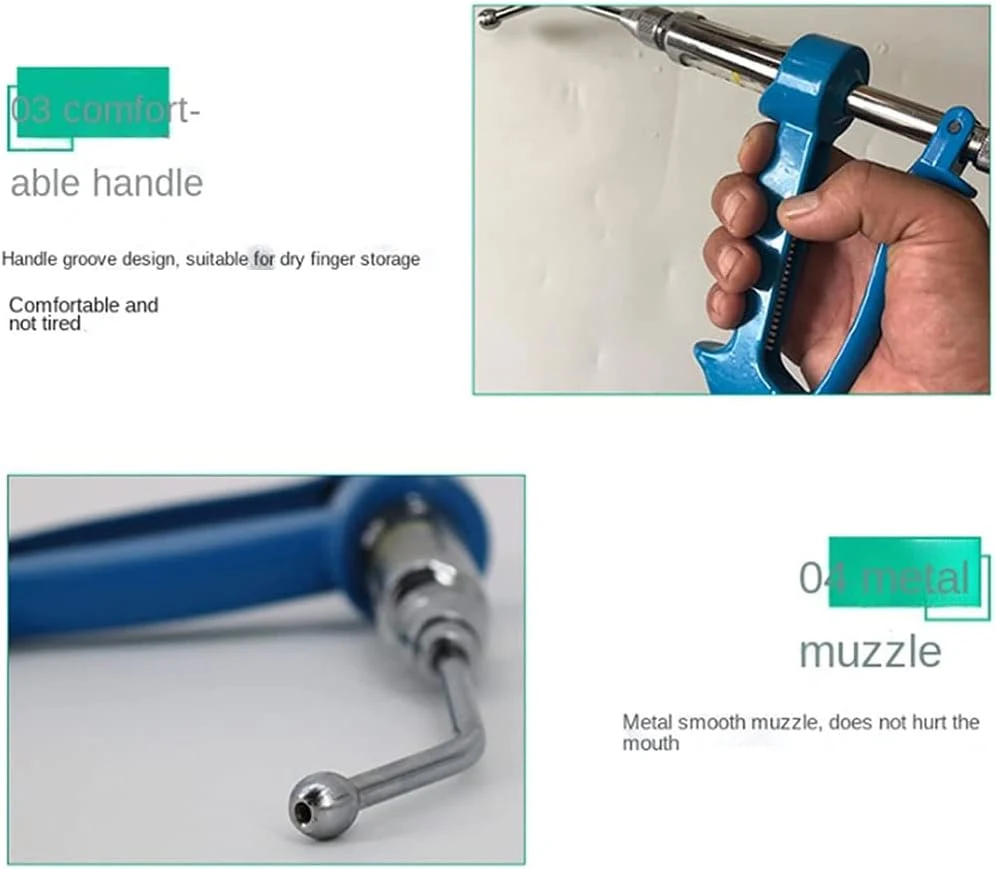Veterinary Continuous Drench Gun Animal Drencher Filling Device Adjustable Continuous Syringe