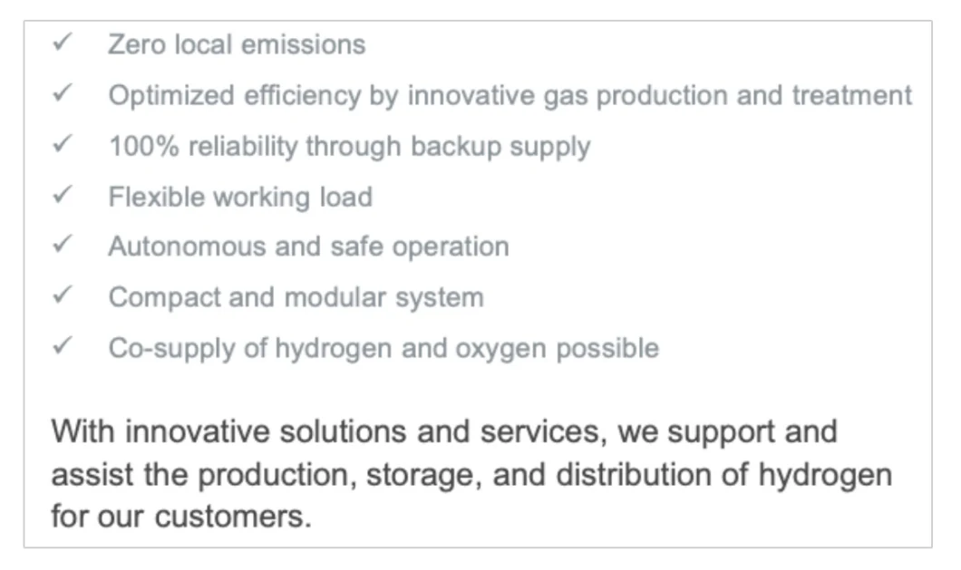 Industrial Hydrogen Oxygen Generation Production Plant with Hydrogen Storage for Fuel Cell