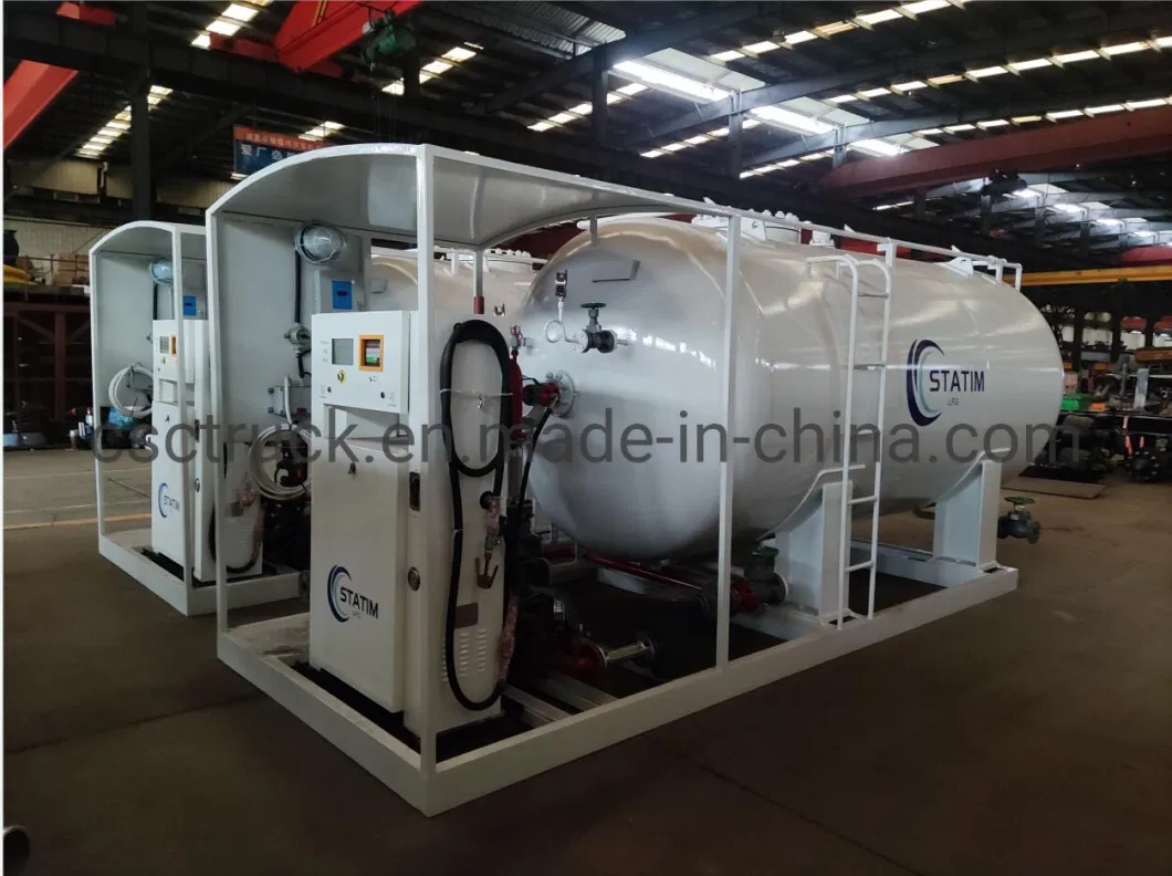 2.5 Tons LPG Gas Filling Station 5000L LPG Gastank Skid 5 Cbm LPG Skid Station